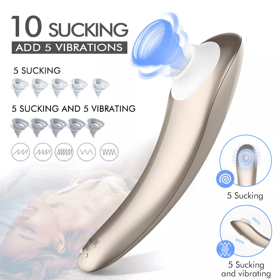 XUNAN Sonic Clitoral Sucking Vibrator with Multi-Frequency Modes