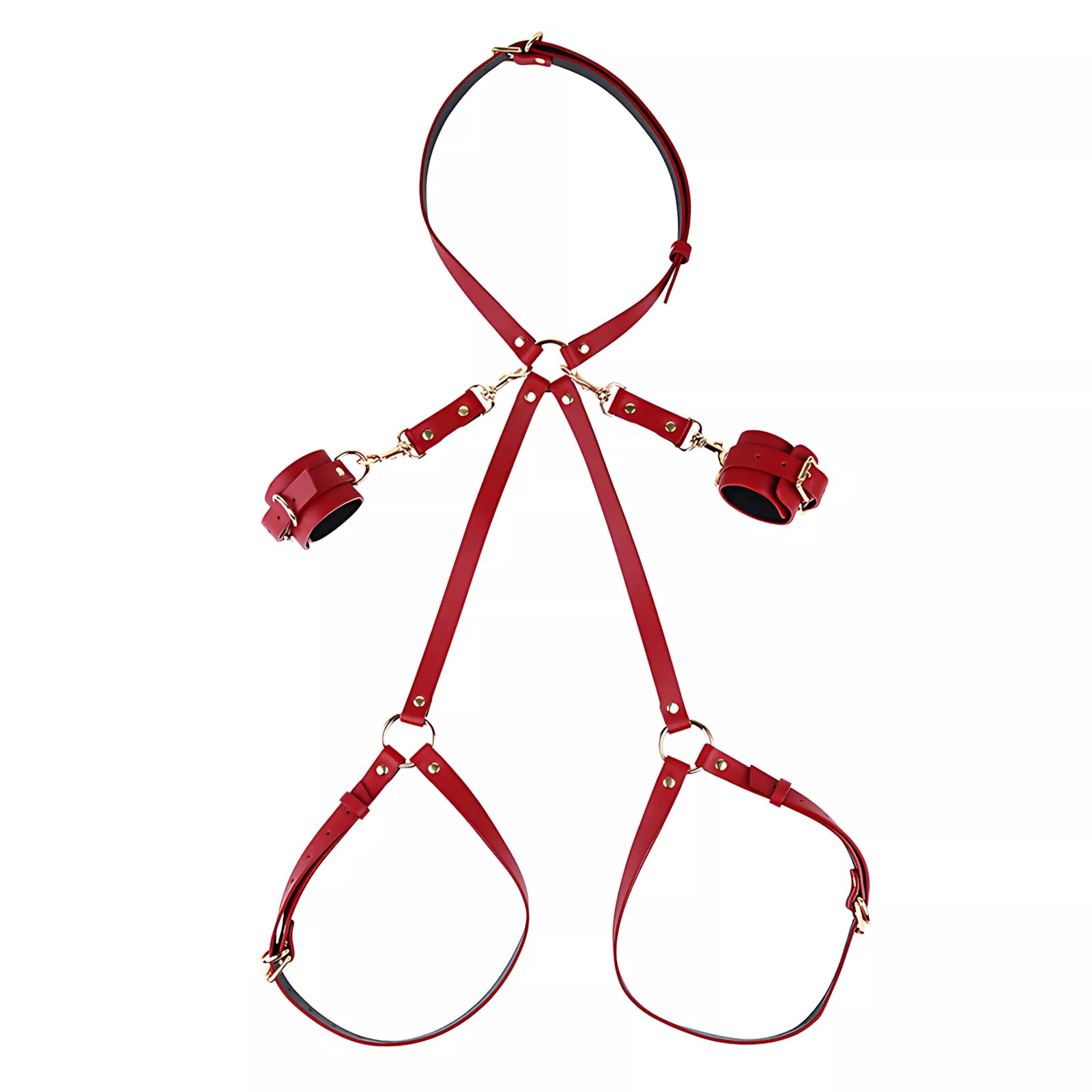 XUNAN Full Body Leather Restraint Bondage Suit