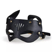 XUNAN Black Leather Eye Mask for Roleplay & Masquerade