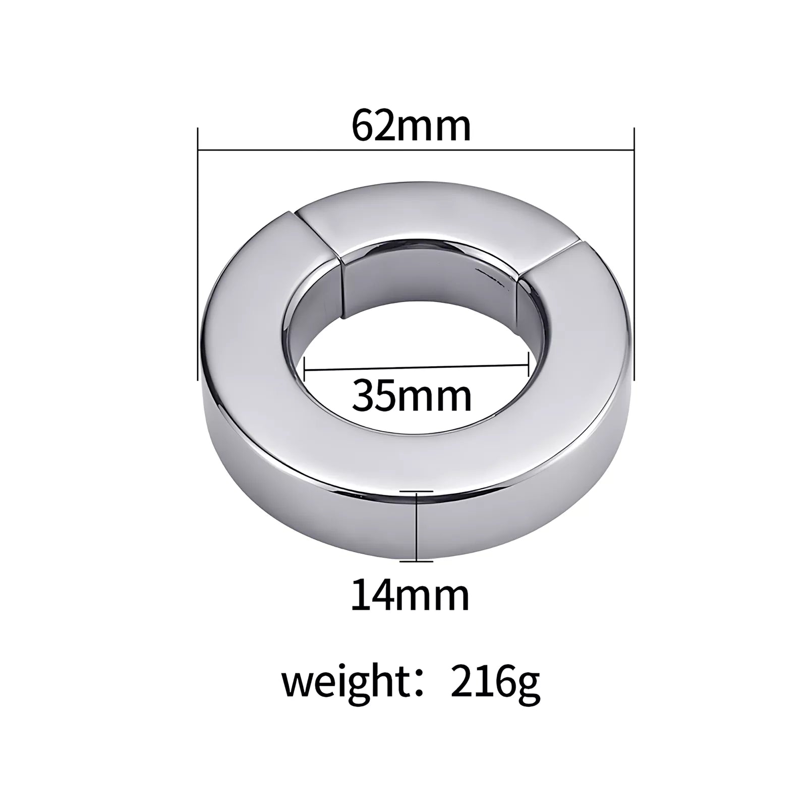 XUNAN Stainless Steel Scrotum Weight Ring for Men