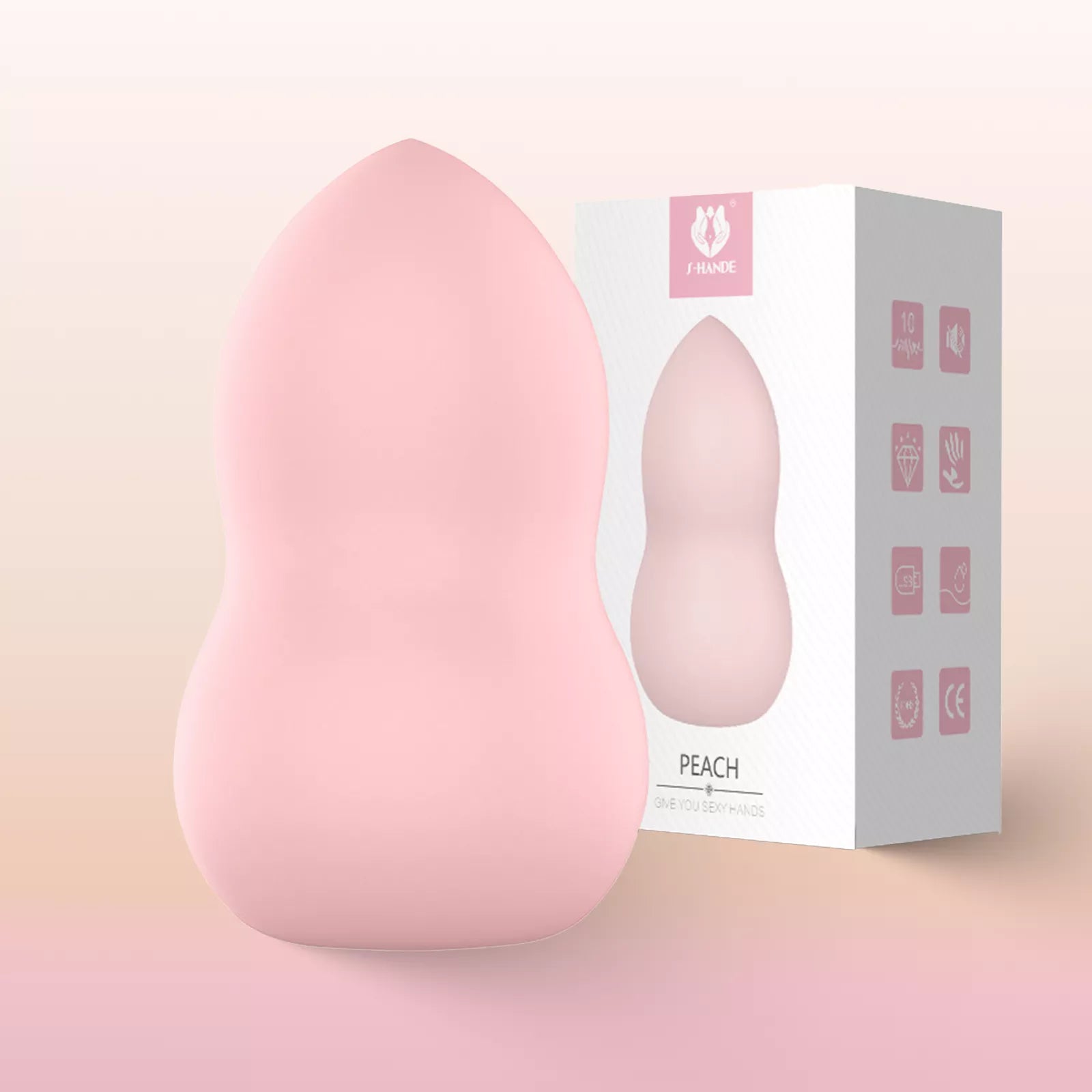XUNAN Puff-Style Vibrating Egg for Women – Cute Discreet Clitoral Massager, Silicone + ABS, Portable Female Pleasure Toy