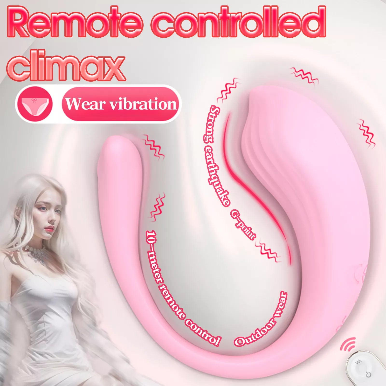 XUNAN Remote Control Vibrating Egg for Women – Insertable Clitoral & Vaginal Stimulator, Silicone + ABS + Nylon Pleasure Toy
