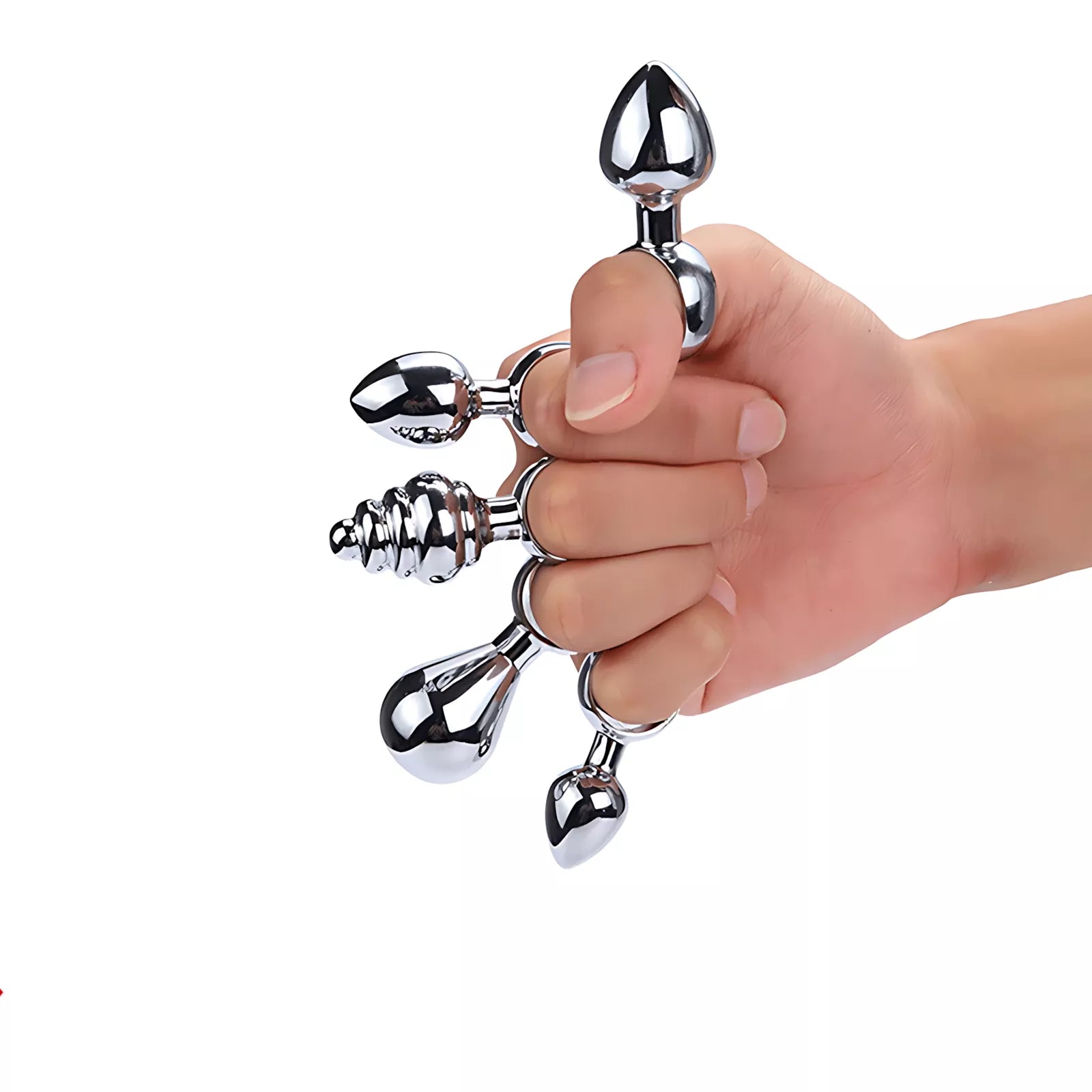 XUNAN Metal Finger Ring Anal Plug for Beginners