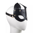 XUNAN Black Leather Eye Mask for Roleplay & Masquerade