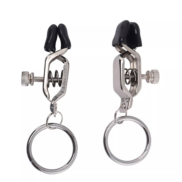 XUNAN Metal Nipple and Labia Clamp with Ring