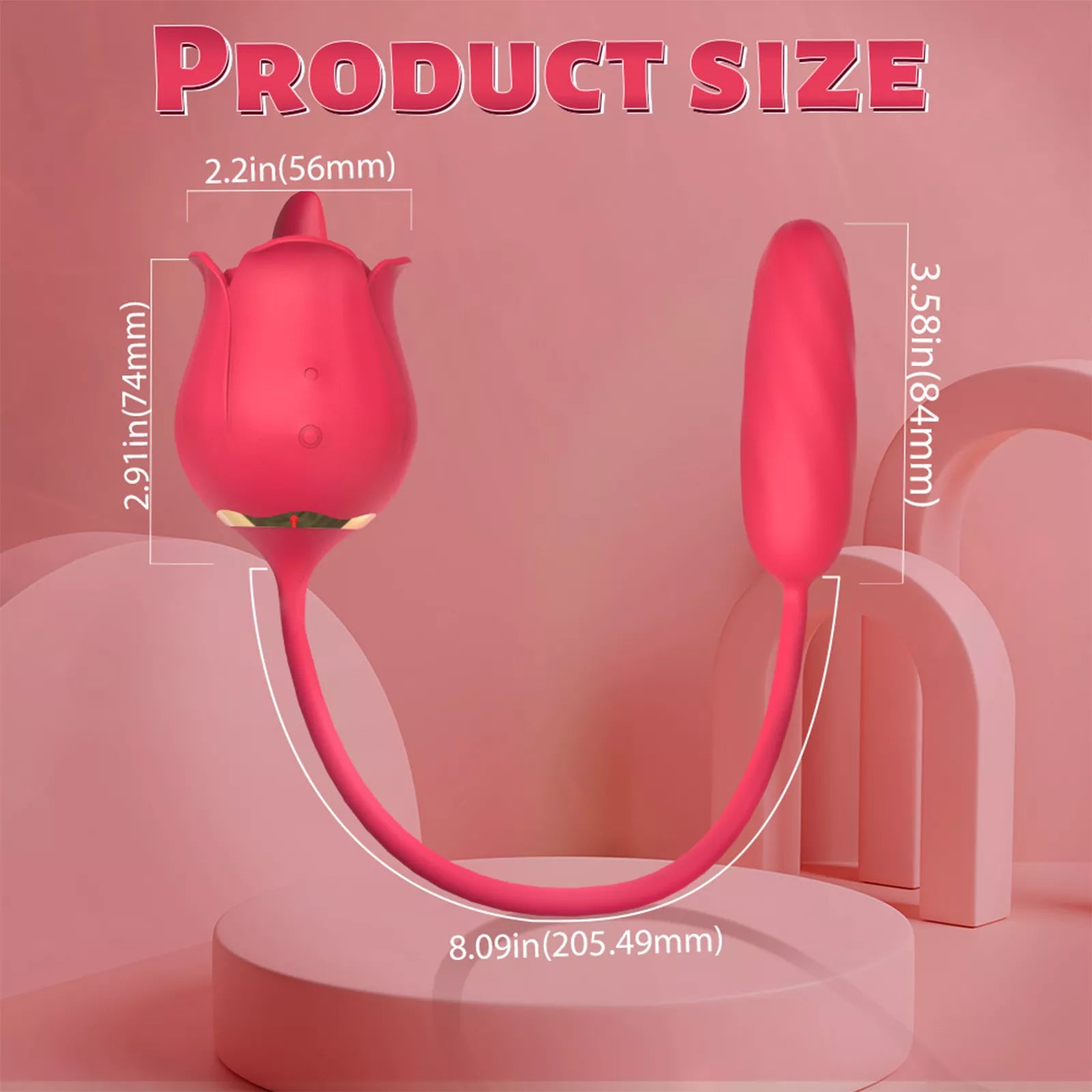XUNAN Rose Licking Vibrator for Women – Tongue-Licking Clitoral Stimulator, Waterproof Silent Design, Silicone + ABS Pleasure Toy