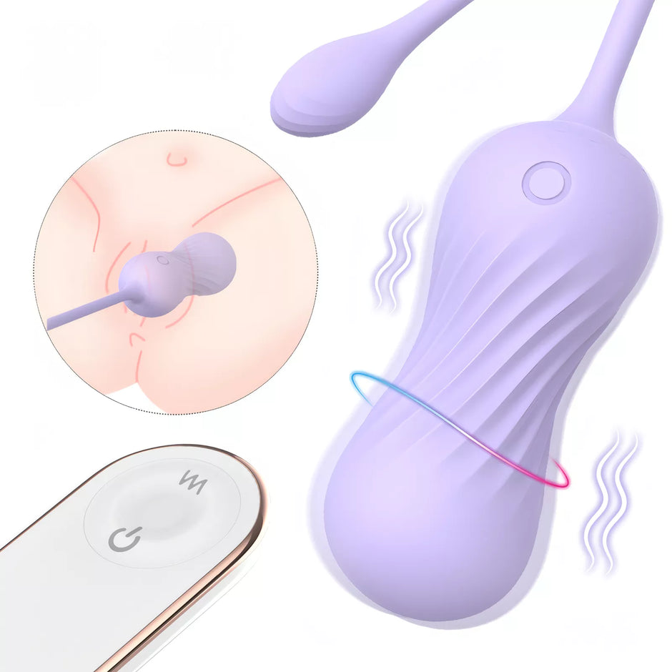XUNAN Wireless Remote Control Twisting Vibrator Egg for Women