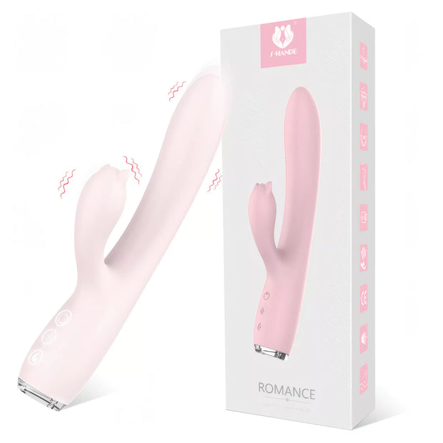 XUNAN Cute Rabbit Heating Thrusting G-Spot Dildo for Women