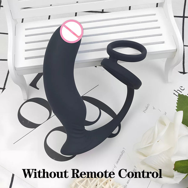 XUNAN Prostate Massager with Cock Ring & Anal Plug Toy