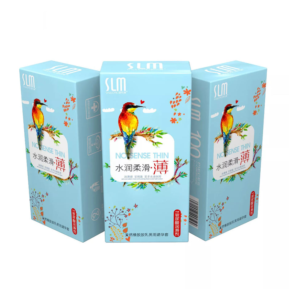XUNAN Hyaluronic Acid Ultra Smooth Condoms 100-Pack