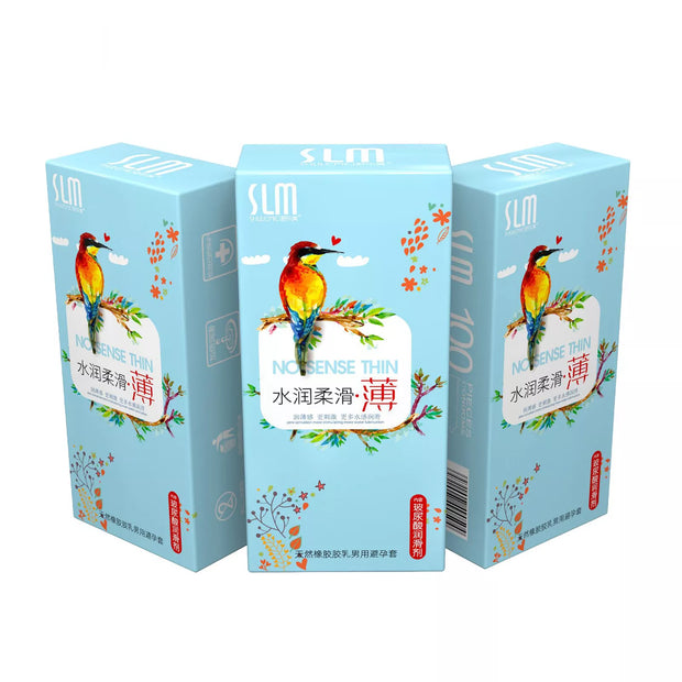 XUNAN Hyaluronic Acid Ultra Smooth Condoms 100-Pack