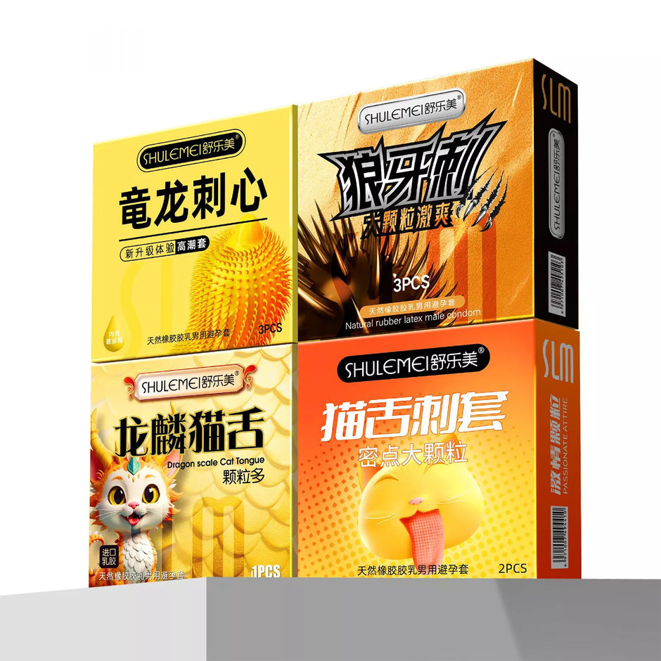 XUNAN Hyaluronic Acid Cat Tongue Textured Condoms