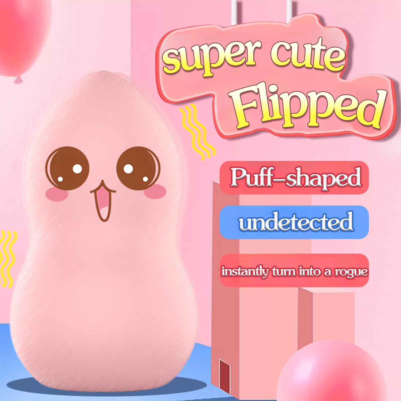 XUNAN Puff-Style Vibrating Egg for Women – Cute Discreet Clitoral Massager, Silicone + ABS, Portable Female Pleasure Toy