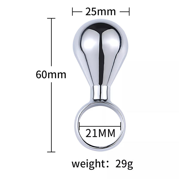 XUNAN Metal Finger Ring Anal Plug for Beginners