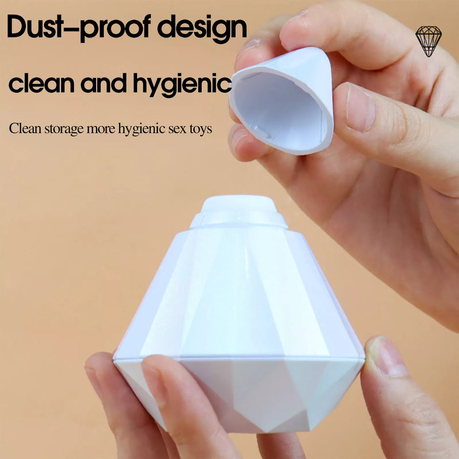 XUNAN 钻石吸盘女用振动器 - 奢华阴蒂刺激器，硅胶+ABS材质，变色龙涂层，优雅的礼品玩具