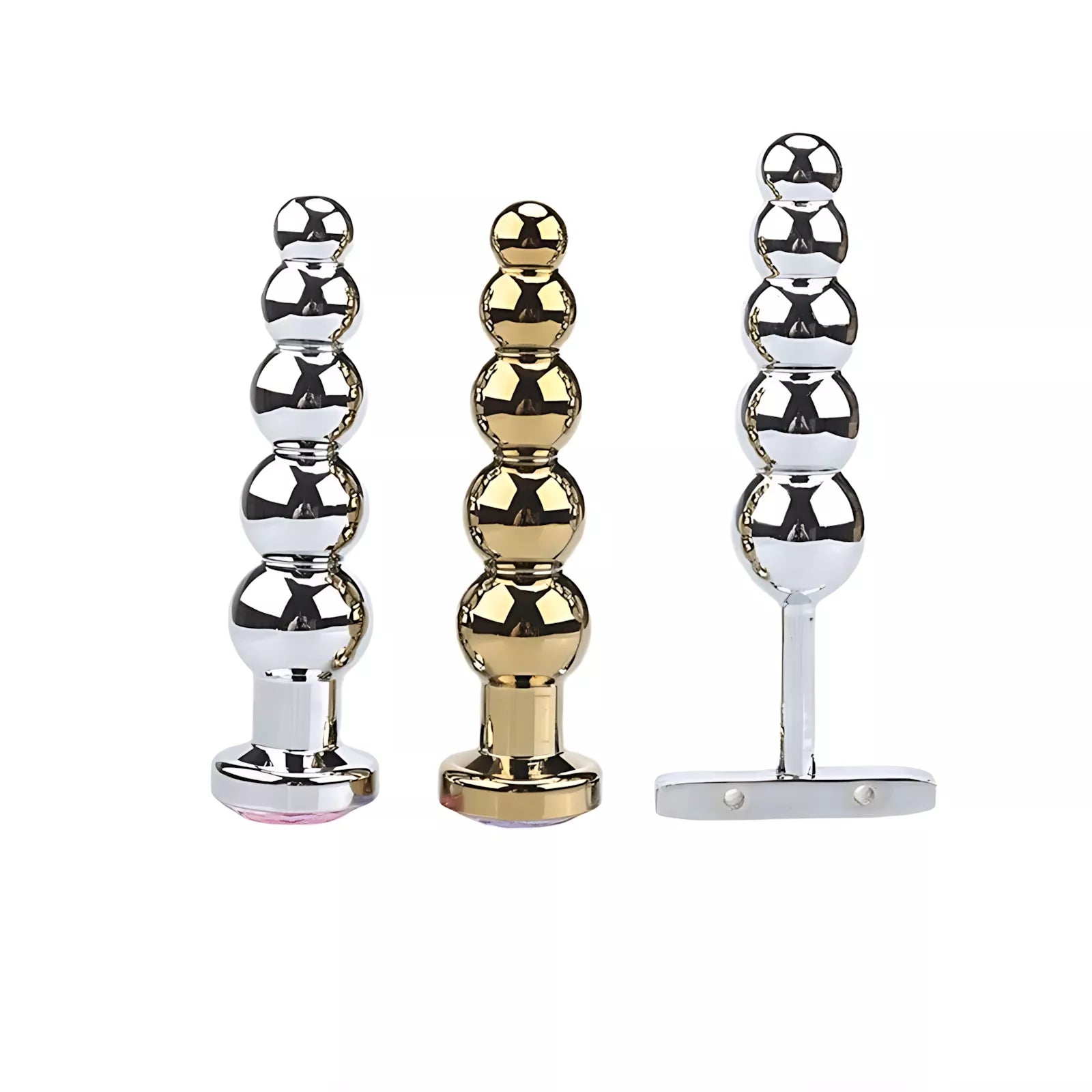 XUNAN Silver Stainless Steel Flower Anal Plug