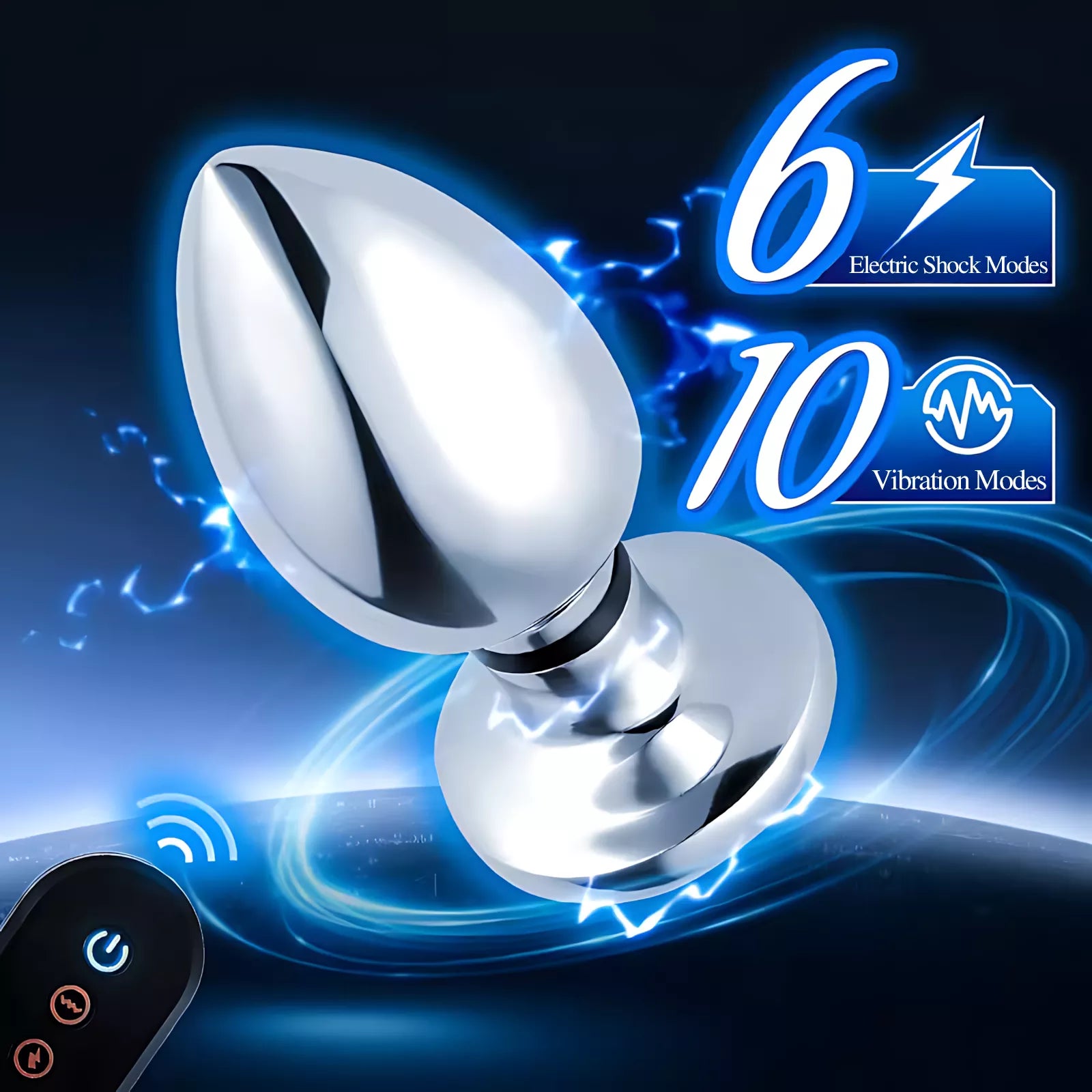 XUNAN Wireless Remote Electro Shock Vibrating Anal Plug
