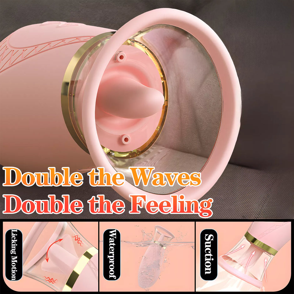 XUNAN Licking Vibrator & Breast Suction Massager for Women