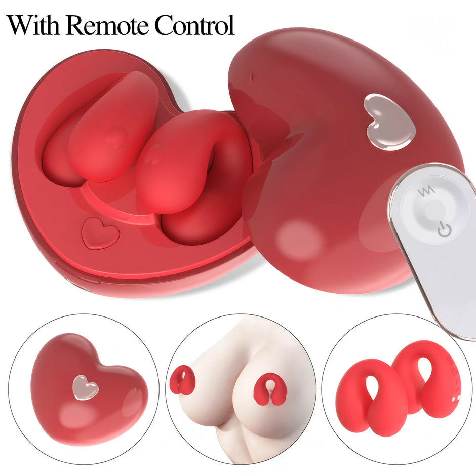 XUNAN Electric Vibrating Nipple Clamps for Women