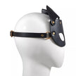 XUNAN Black Leather Eye Mask for Roleplay & Masquerade