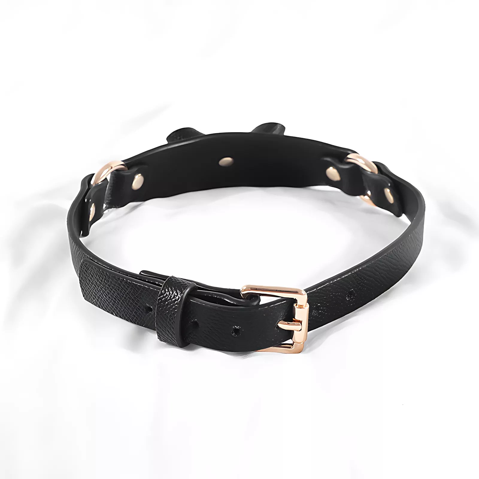XUNAN Leather Bow Bell Collar Restraint Neck Choker