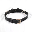 XUNAN Leather Bow Bell Collar Restraint Neck Choker