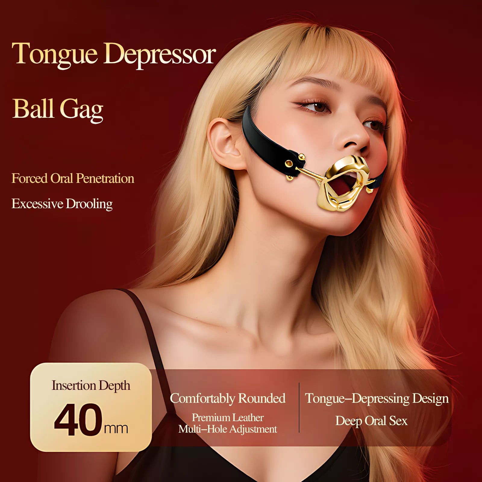 XUNAN Metal Mouth Gag Tongue Press Restraint