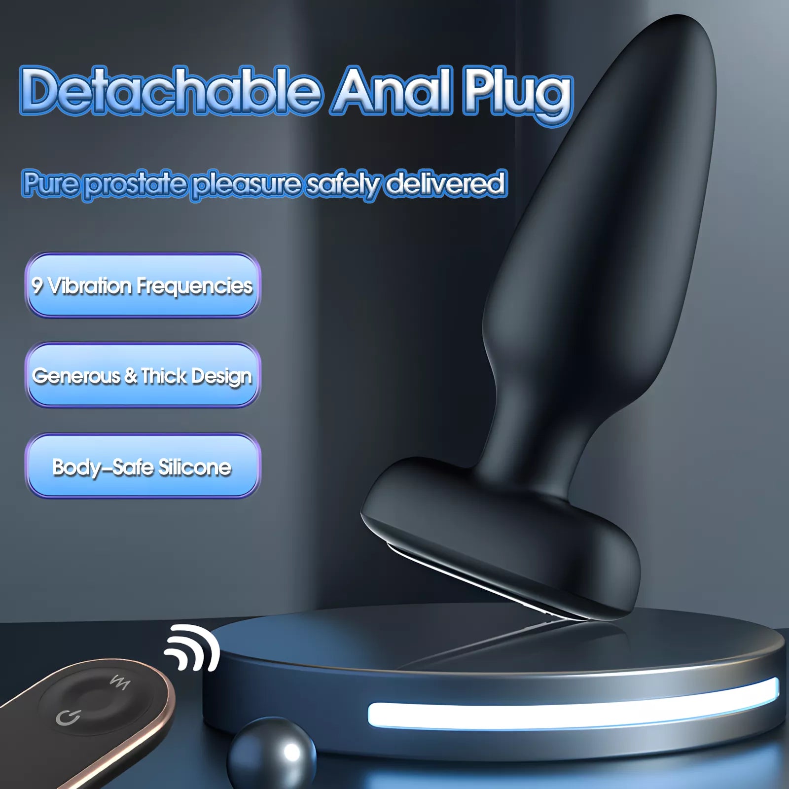 XUNAN Remote Control Anal Plug for Couples