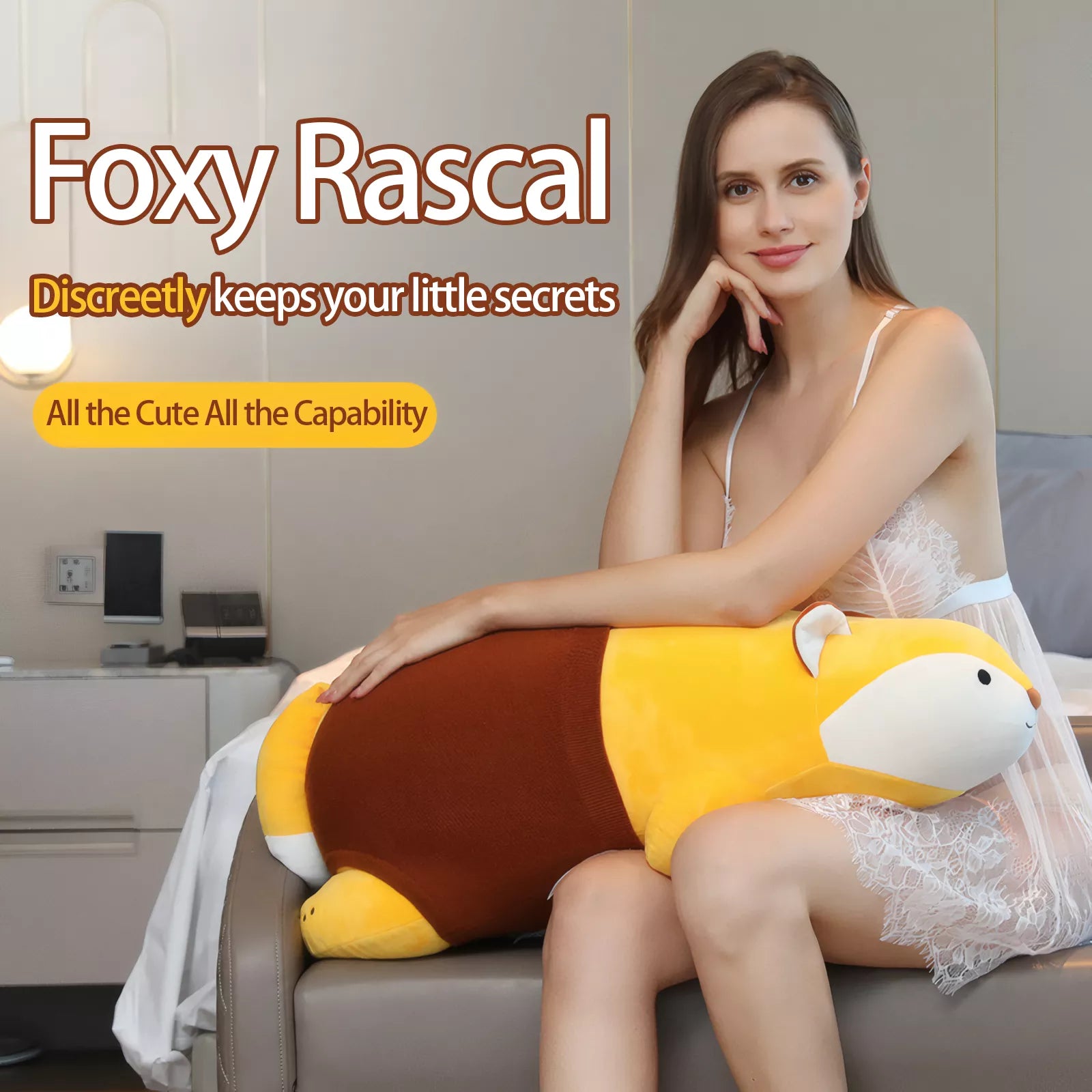 XUNAN Mini Automatic Telescopic Dildo Plush Toy for Women