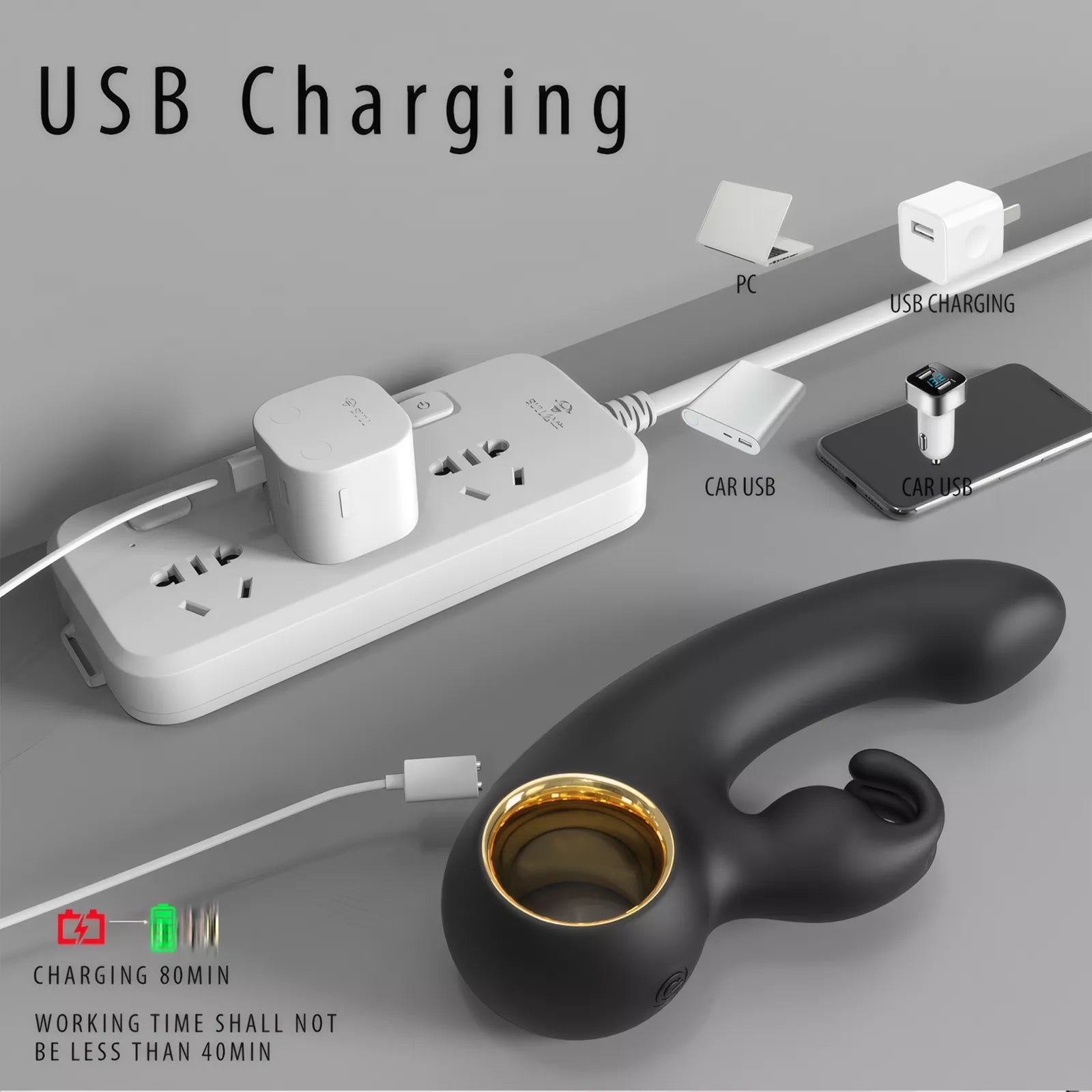 XUNAN Mini Rabbit AV Vibrator for Women