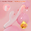 XUNAN Cute Rabbit Heating Thrusting G-Spot Dildo for Women