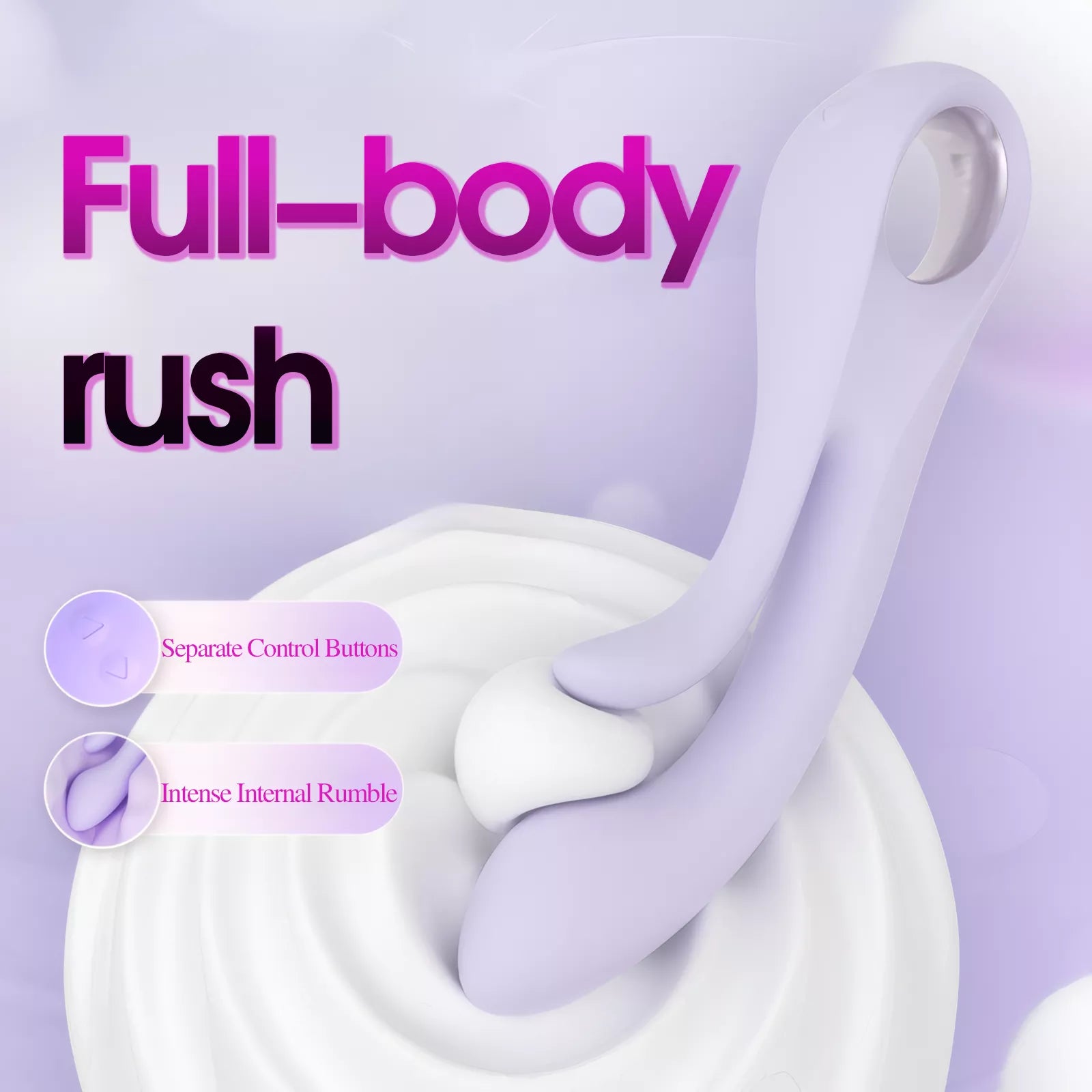 XUNAN Clamping Vibrator Wand for Women