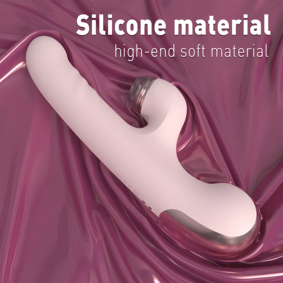 XUNAN 3-in-1 Thrusting Vibrator Wand for Women