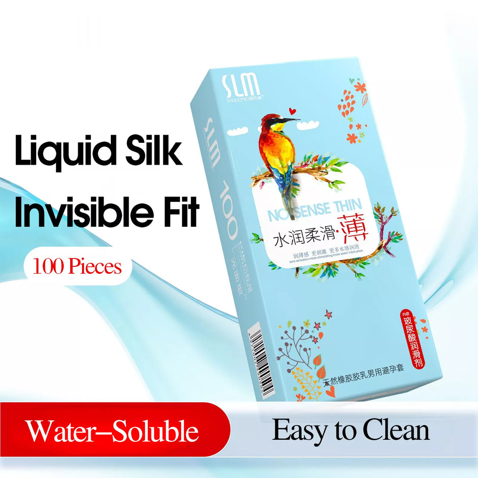 XUNAN Hyaluronic Acid Ultra Smooth Condoms 100-Pack