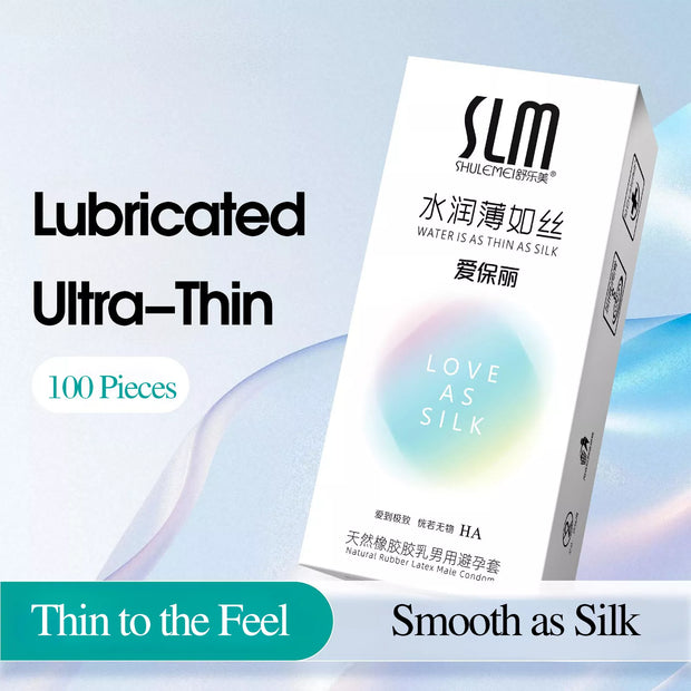 XUNAN Hyaluronic Acid Ultra-Thin Condoms 100-Pack