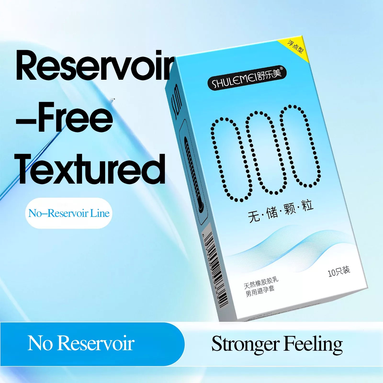 XUNAN Ultra-Thin Spiked Textured Condoms Without Reservoir Tip