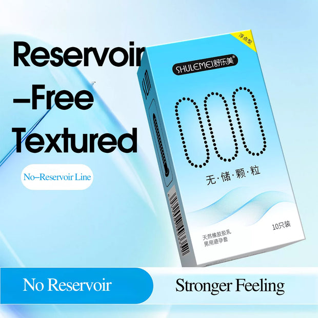 XUNAN Ultra-Thin Spiked Textured Condoms Without Reservoir Tip