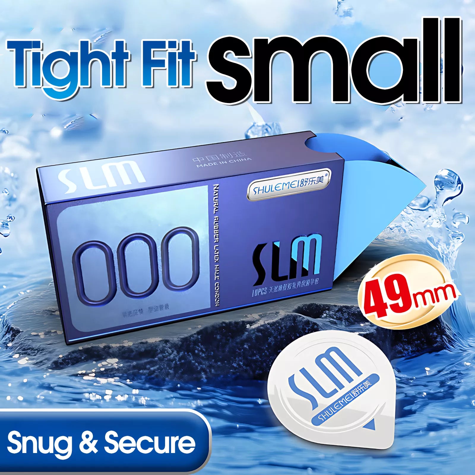 XUNAN Hyaluronic Acid 000 Small Size Invisible Ultra-Thin Condoms