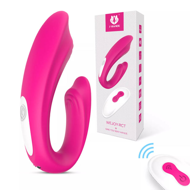 XUNAN Wearable U-Shaped Vibrator for Women – Wireless Remote Control Clitoral & G-Spot Stimulator, Silicone + ABS, Couple Pleasure Toy