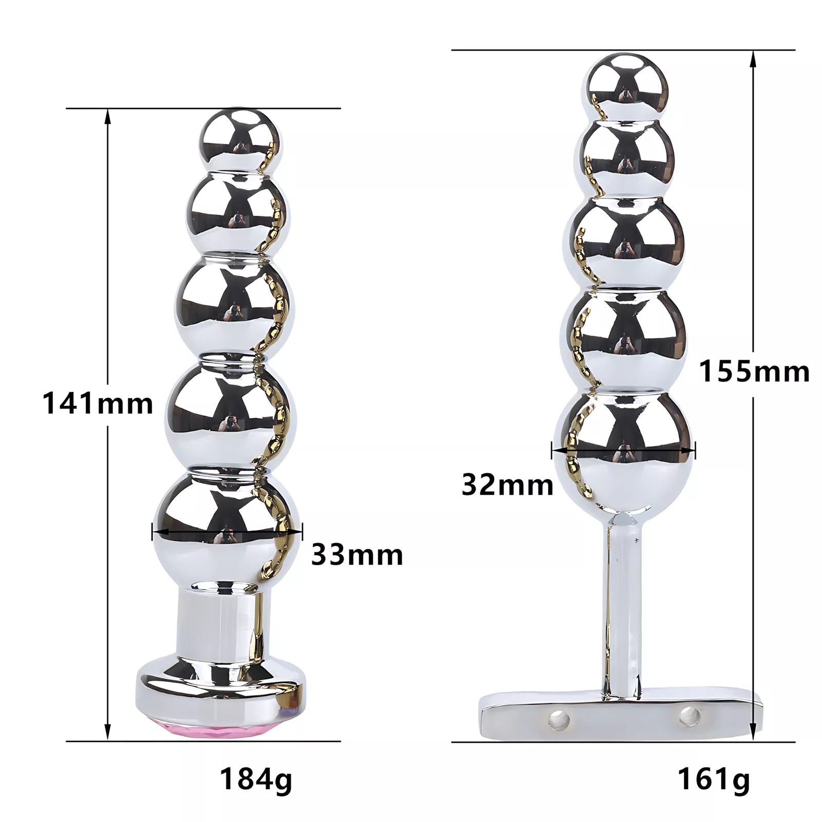 XUNAN Silver Stainless Steel Flower Anal Plug