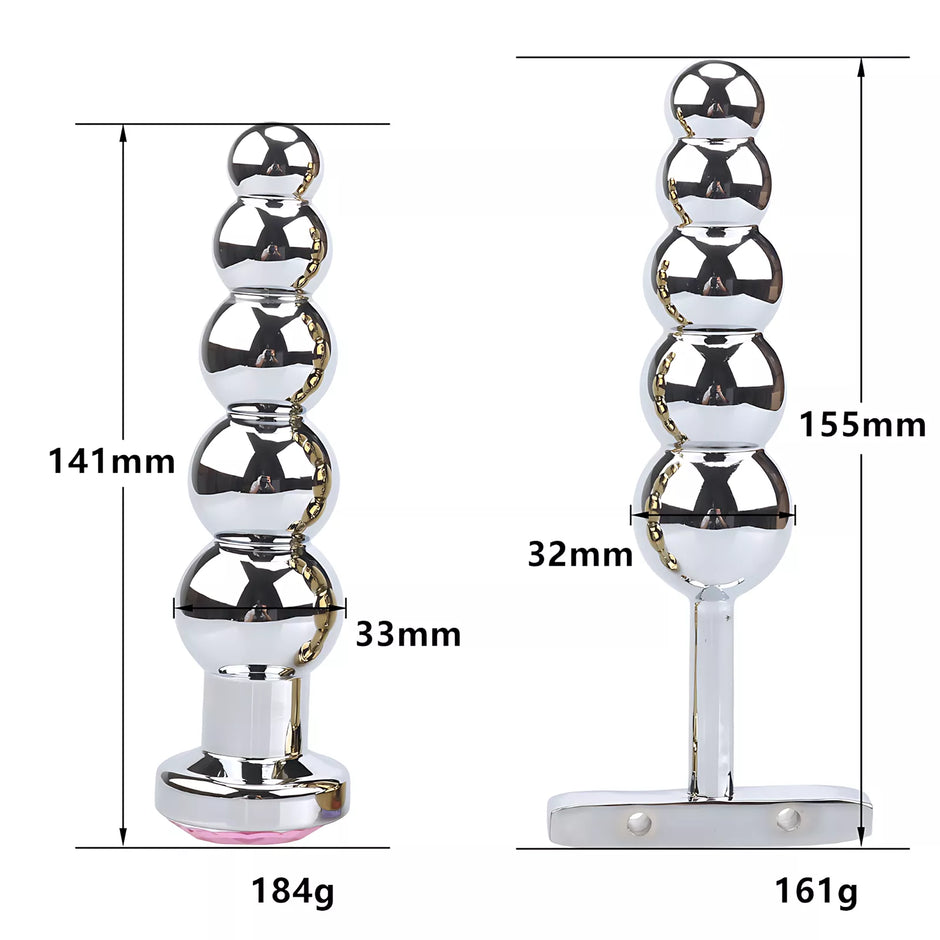 XUNAN Silver Stainless Steel Flower Anal Plug