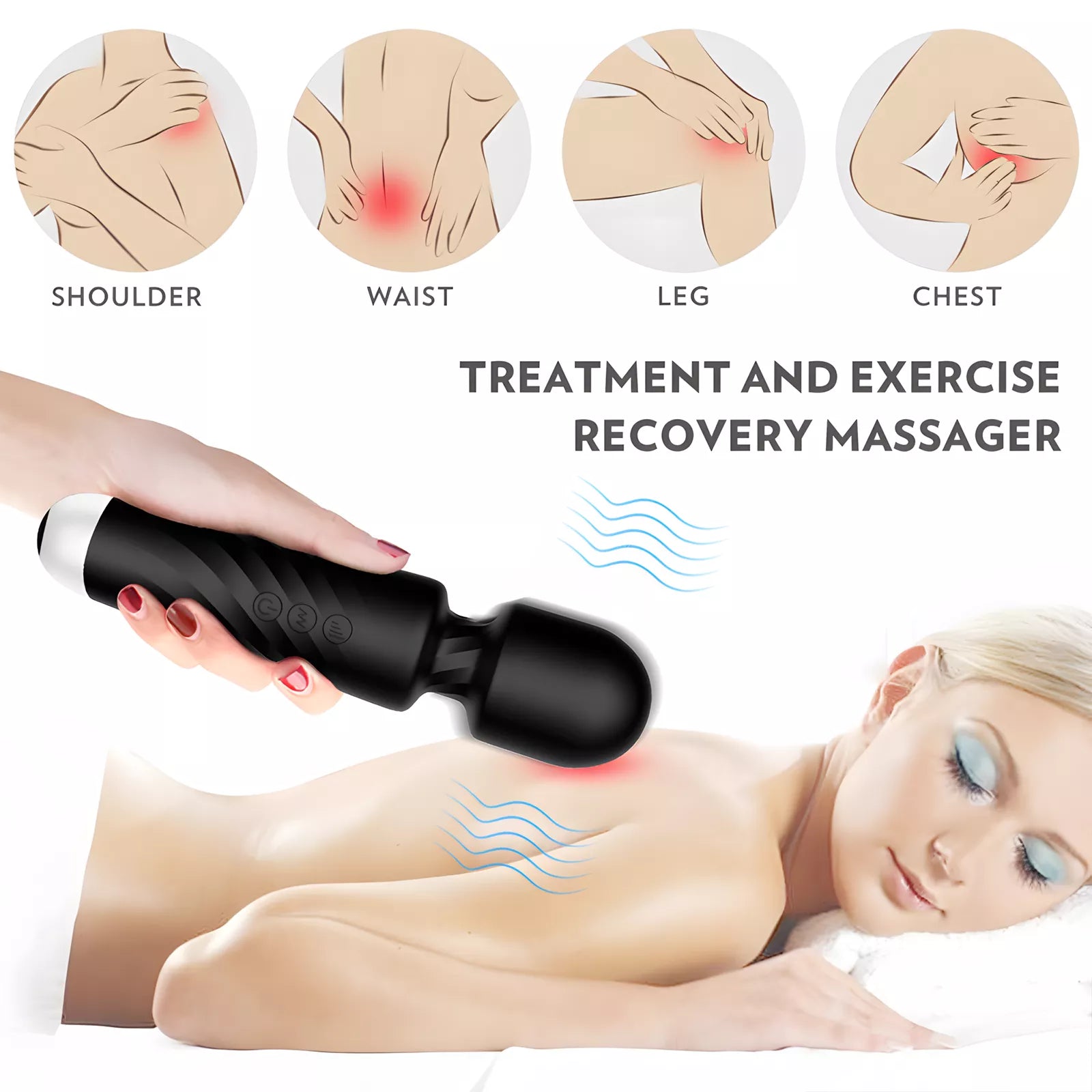 XUNAN AV Wand Multi-Speed Vibrator for Women