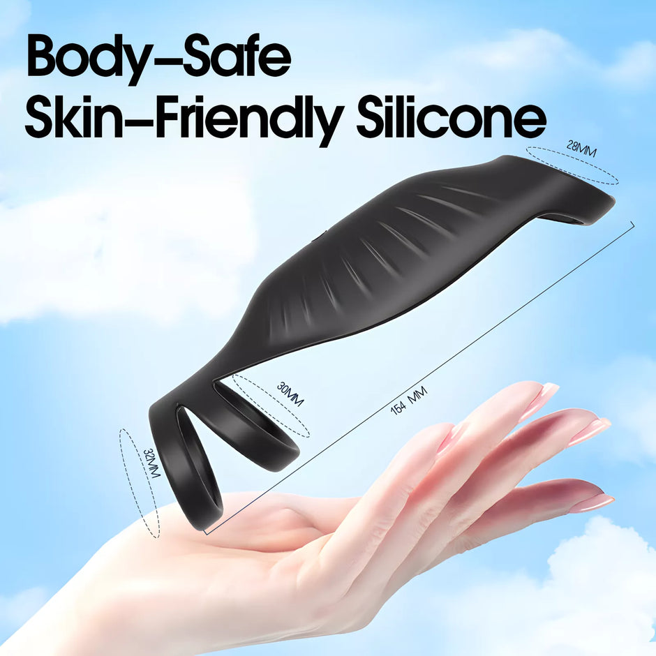 XUNAN Remote Control Vibrating Cock Ring for Couples