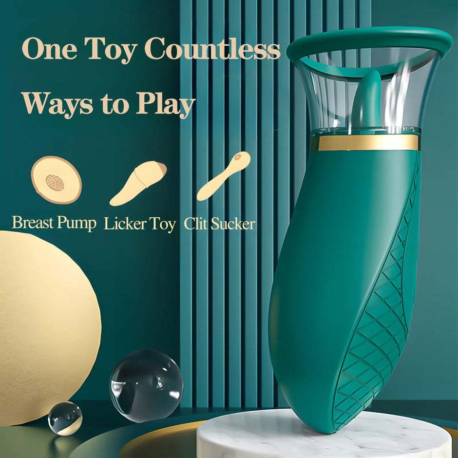XUNAN Licking Vibrator & Breast Suction Massager for Women