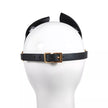 XUNAN Black Leather Eye Mask for Roleplay & Masquerade