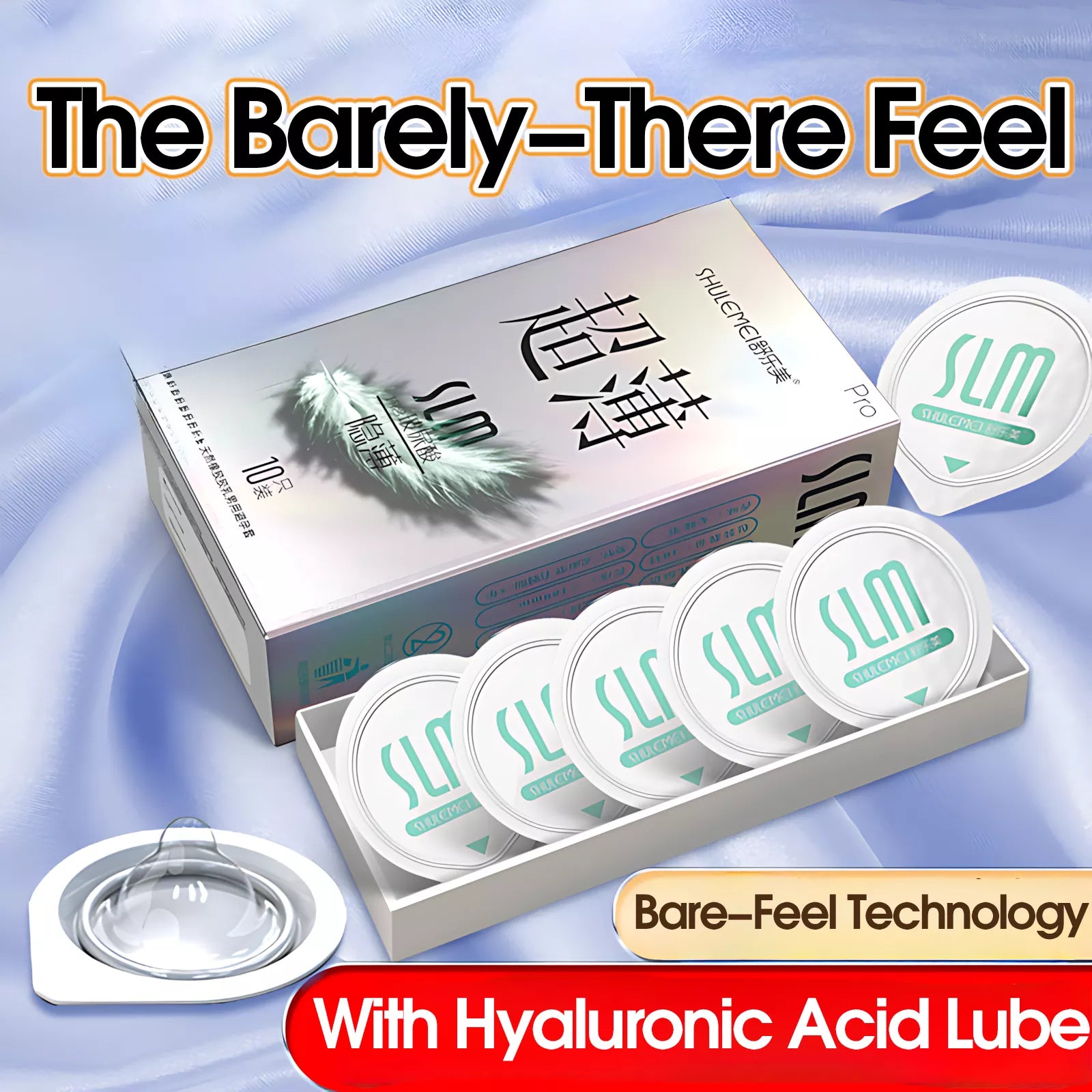 XUNAN Hyaluronic Acid Ultra-Thin Condoms for Couples