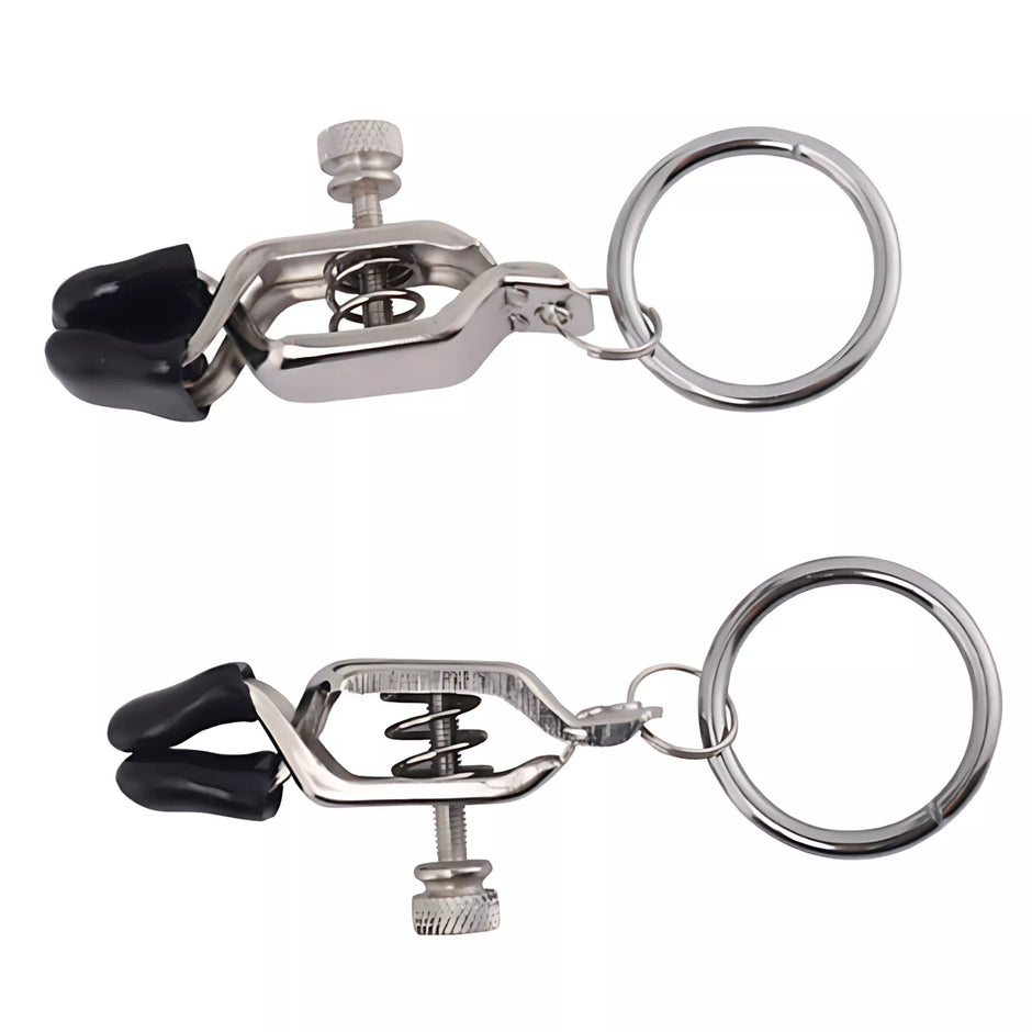 XUNAN Metal Nipple and Labia Clamp with Ring
