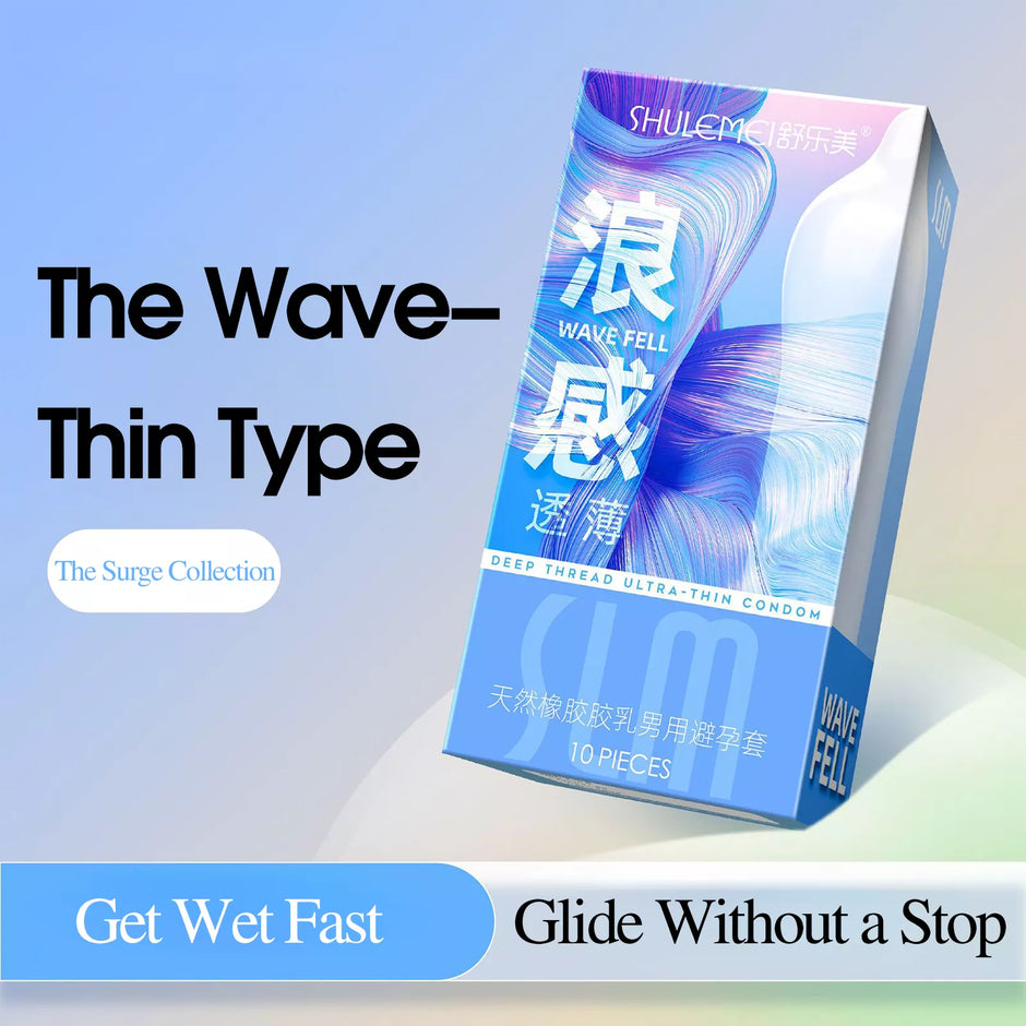 XUNAN Hyaluronic Acid Wave Series Ultra-Thin Textured Condoms