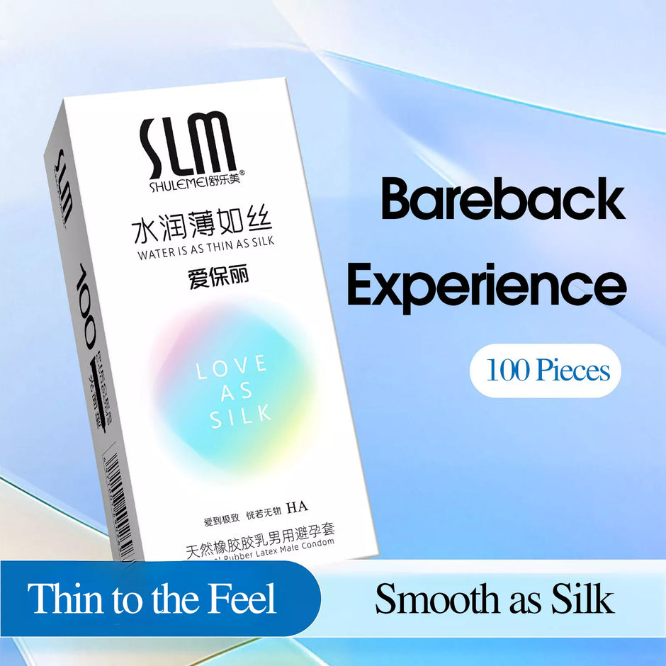 XUNAN Hyaluronic Acid Ultra-Thin Condoms 100-Pack