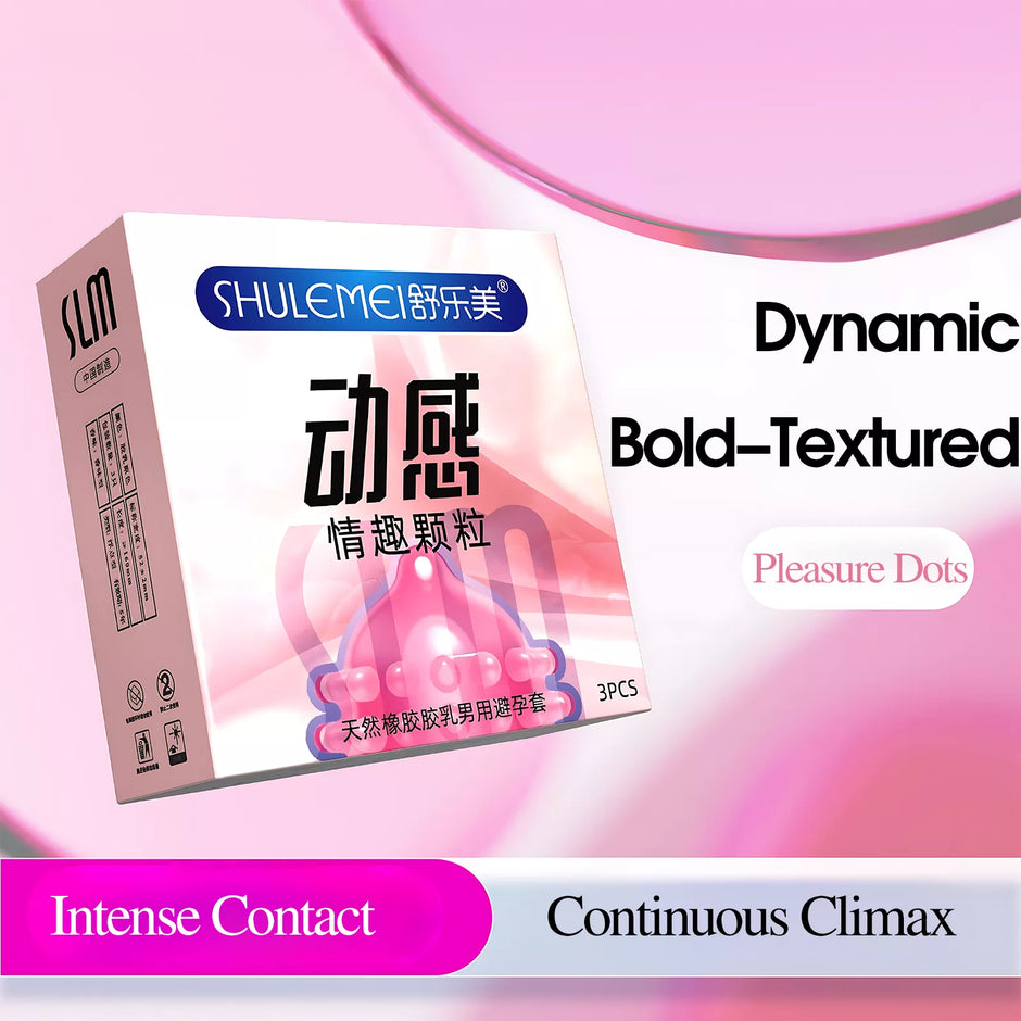 XUNAN Hyaluronic Acid Dynamic Textured Ultra-Thin Condoms 3-Pack
